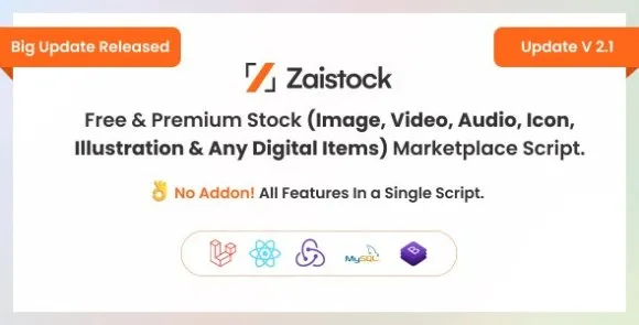 Zaistock v2.1 – Kho ảnh, video, âm thanh, tập lệnh minh họa biểu tượng miễn phí & cao cấp