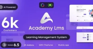 Academy LMS v6.5 Nulled – Tập lệnh hệ thống quản lý học tập