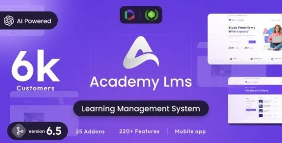 Academy LMS v6.5 Nulled – Tập lệnh hệ thống quản lý học tập