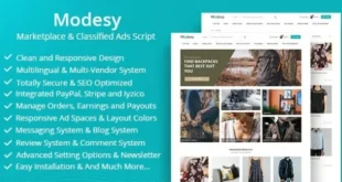 Modesy v2.4.3 Nulled – Tập lệnh PHP trên thị trường & quảng cáo rao vặt