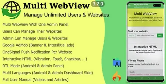 Multi WebView + Bảng quản trị v3.2.0 – Mã nguồn ứng dụng