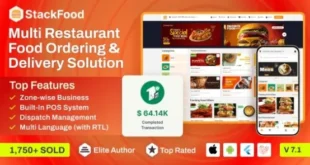 StackFood Multi Restaurant v7.3 Nulled – Ứng dụng giao đồ ăn