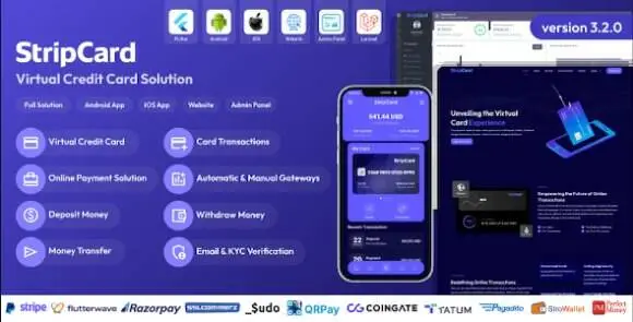 StripCard v3.2.0 Nulled – Giải pháp thẻ tín dụng ảo