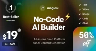 MagicAI v5.4 Nulled – Trình tạo mã OpenAI dưới dạng tập lệnh SaaS PHP