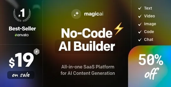 MagicAI v5.4 Nulled – Trình tạo mã OpenAI dưới dạng tập lệnh SaaS PHP