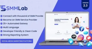 SMMLab v2.3 Nulled – Nền tảng SMM tiếp thị truyền thông xã hội