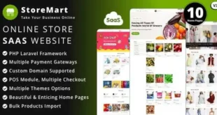 StoreMart SaaS v3.6 Nulled – Trang web doanh nghiệp bán sản phẩm trực tuyến