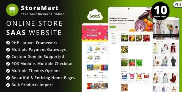 StoreMart SaaS v3.6 Nulled – Trang web doanh nghiệp bán sản phẩm trực tuyến