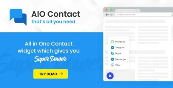 AIO Contact v2.8.0 – Tiện ích liên hệ tất cả trong một