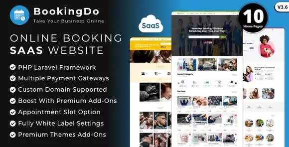 BookingDo SaaS v3.6 Nulled – Tập lệnh xây dựng trang web đặt lịch hẹn