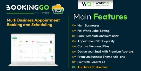 BookingGo SaaS v2.4 Nulled – Đặt lịch và đặt lịch hẹn cho nhiều doanh nghiệp