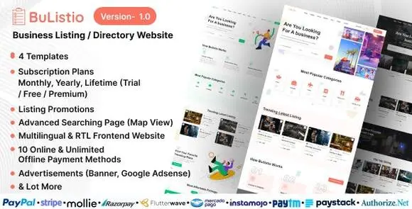 Bulistio v1.0 Nulled – Trang web danh sách doanh nghiệp