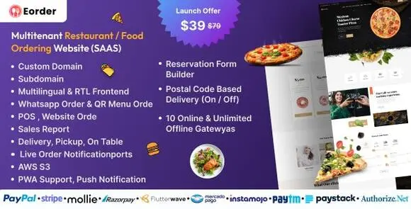 Eorder v2.0 – Trang web đặt hàng nhà hàng