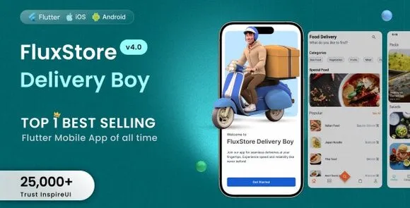 FluxStore Delivery Boy v4.1.1 – Ứng dụng Flutter cho nguồn Woocommerce