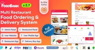 FoodBank Multi Restaurant v2.6 – Ứng dụng giao đồ ăn