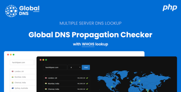 Global DNS v2.8.0 Nulled – Trình kiểm tra lan truyền DNS – Tra cứu WHOIS