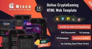 Miscoo v2.0 – Mẫu HTML trò chơi tiền điện tử trực tuyến