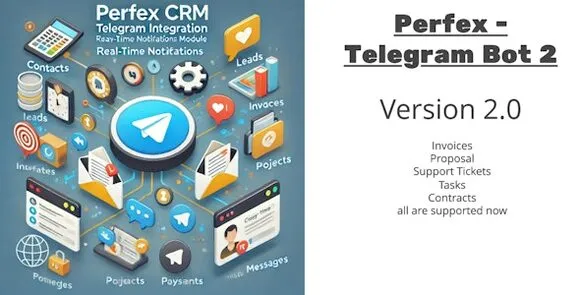 Mô-đun thông báo Perfex CRM và TelegramBot v2.0