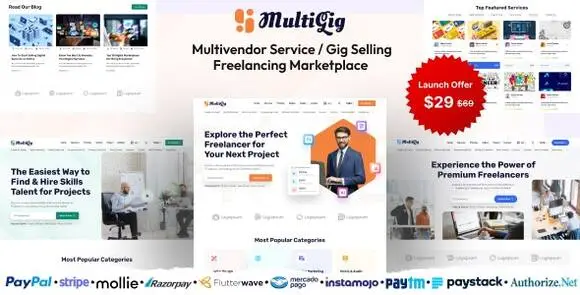 MultiGig v1.0 Nulled – Tập lệnh thị trường tự do bán dịch vụ