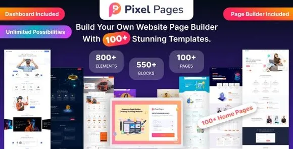 PixelPages v1.0.7 – Trình tạo trang web ứng dụng SAAS cho mẫu HTML