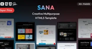Sana v1.1 – Mẫu HTML5 đa năng sáng tạo