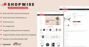 Shopwise v1.39.1 Nulled – Tập lệnh PHP hệ thống thương mại điện tử đa ngôn ngữ Laravel