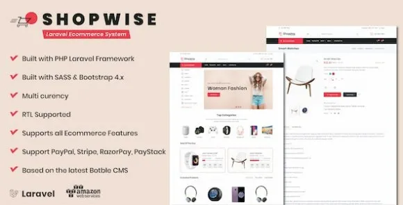 Shopwise v1.39.1 Nulled – Tập lệnh PHP hệ thống thương mại điện tử đa ngôn ngữ Laravel