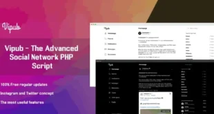 Vipub v1.3 – Tập lệnh PHP mạng xã hội nâng cao
