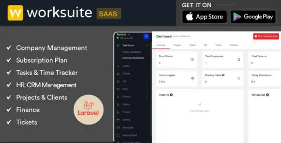 WorkSuite SaaS v5.4.0 Nulled – Tập lệnh hệ thống quản lý dự án