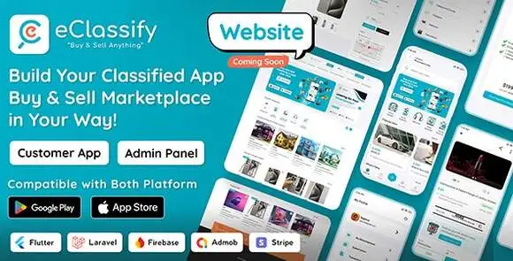 eClassify v1.1.0 – Ứng dụng Flutter Marketplace mua và bán