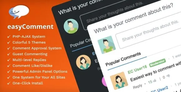 easyComment v3.0.0 – Tập lệnh bình luận PHP cho trang web