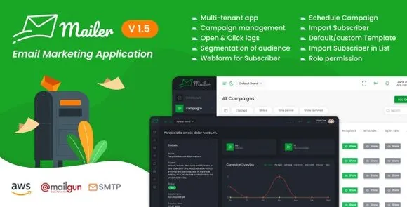 Mailer v1.5 Nulled – Ứng dụng tiếp thị qua email