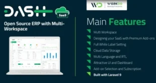 WorkDo Dash SaaS v4.5 Nulled – ERP nguồn mở với tập lệnh đa không gian làm việc